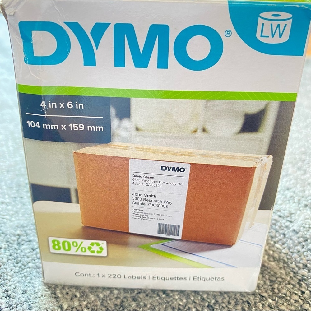 DYMO EXtra Large Shipping Labels LabelWriter XL - 4in x 6in - 220 Labels - Picture 8 of 8